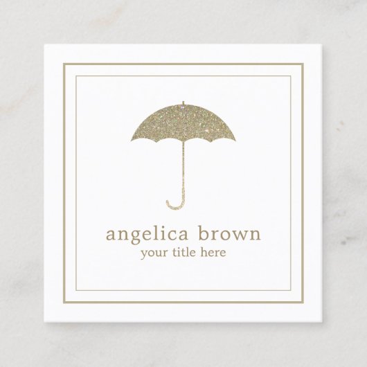 Imitate Glitzer Umbrella Visitenkarte (Vorderseite)