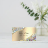 Imitate Glitzer und Gold Foil Visitenkarte (Stehend Vorderseite)
