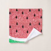IMITATE Glitzer Wassermelone Badhandtuch Set (Waschlappen)