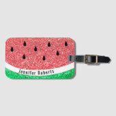 Imitate Glitzer Wassermelone Design Gepäckanhänger (Vorderseite (Horizontal))