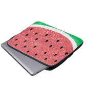 Imitate Glitzer Wassermelone Design Laptopschutzhülle (Vorne Knopf)