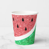 Imitate Glitzer Wassermelone Pappbecher (Rückseite)