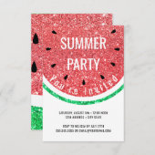 Imitate Glitzer Wassermelone Party Einladung (Vorne/Hinten)