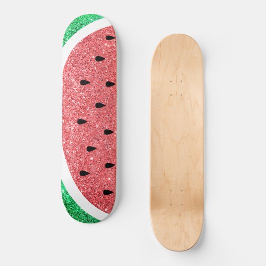 Imitate Glitzer Wassermelone Slice Design Skateboard (Vorderseite)