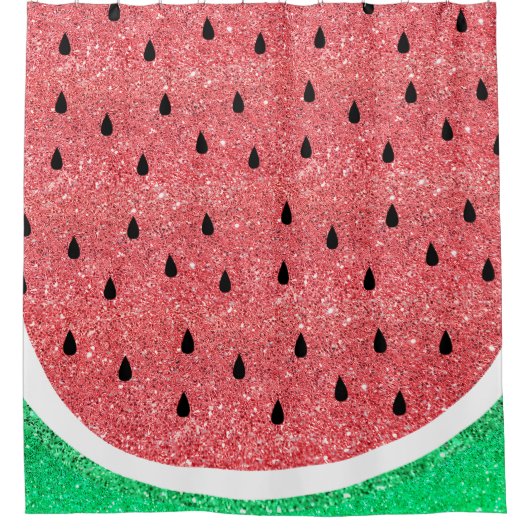 IMITATE Glitzer Wassermelone Slice Duschvorhang (Vorderseite)