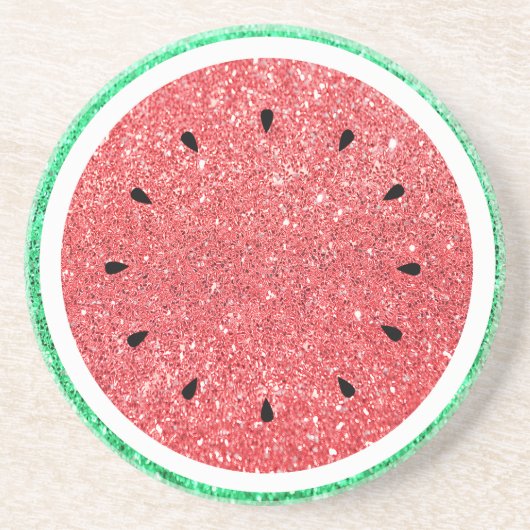 Imitate Glitzer Wassermelone Untersetzer (Vorne)