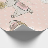 Imitate Glitzer Wüste Steampunk Llama Geschenkpapier (Ecke)