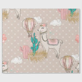 Imitate Glitzer Wüste Steampunk Llama Geschenkpapier (Flach)