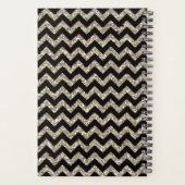 Imitate Glitzer Zickzack Gold Monogram Planer (Rückseite)