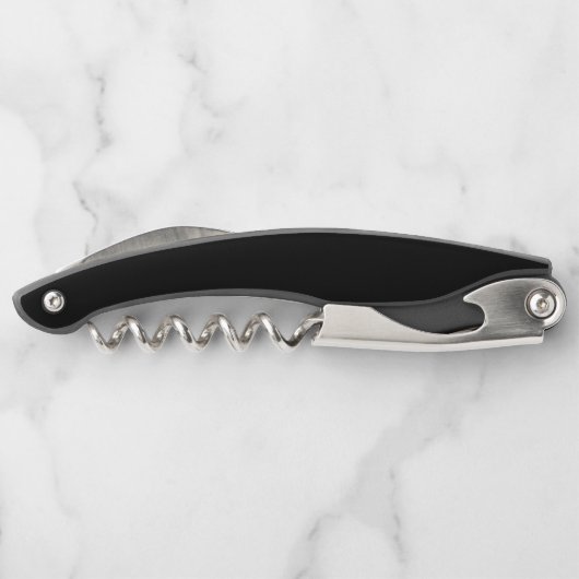 Imitate Glitzer Zickzack Monogramm Kellnermesser (Rückseite)