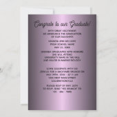 Imitate Glossarviolett Rosa Lila Abschluss Ankündigung (Rückseite)