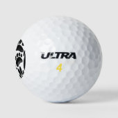 Imitate Glossy 3D Abstrakt Dog Pawprint Golfball (Logo)