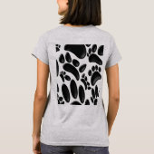 Imitate Glossy 3D Abstrakt Dog Pawprint T-Shirt (Rückseite)
