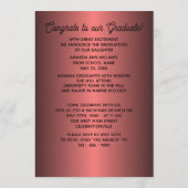 Imitate Glossy Dark Wine Red Abschluss Ankündigung (Rückseite)