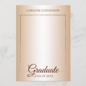 Imitate Glossy Gold Glitzer Glam Abschluss Ankündigung (Vorderseite)