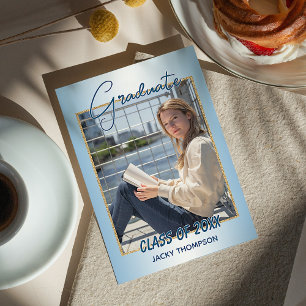 Imitate Glossy Light Blue Abschluss Ankündigung