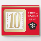 IMITATE GOLD 10 Jahre Mitarbeiterservice Fotoplatte (Vorderseite)