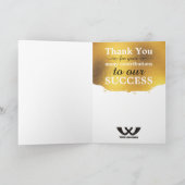 Imitate Gold 15 Jahre Mitarbeiterzeitanfang Karte (Innenseite)