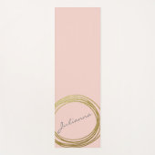 Imitate Gold Abstrakt Circle Design mit Name Rosa Yogamatte (Vorderseite)