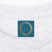 Imitate Gold Abstrakt Circle Design mit Namen Etiketten (Befestigt)