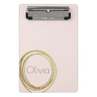 Imitate Gold Abstrakt Circle Design mit Namen