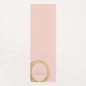 Imitate Gold Abstrakt Circle Design mit Namen Yogamatte (Vorderseite)