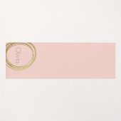 Imitate Gold Abstrakt Circle Design mit Namen Yogamatte (Vorderseite (Horizontal))