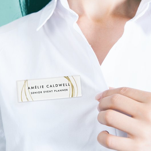 Imitate Gold Abstrakt Namenschild