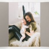 Imitate Gold Abstrakte Swaps auf Taupe Foto Dreifach Gefaltete Urlaubskarte (Innenseite Mitte)