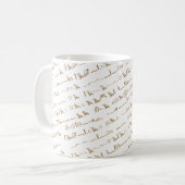 Imitate Gold ägyptische Hieroglyphen Kaffeetasse (Vorderseite Links)