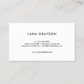 Imitate Gold Ananas & Green Palm Fronds Visitenkarte (Rückseite)