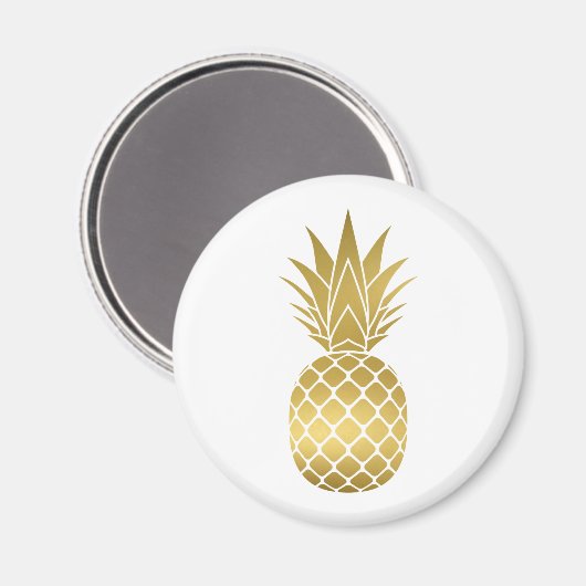 Imitate Gold Ananas Magnet (Vorderseite/Rückseite)