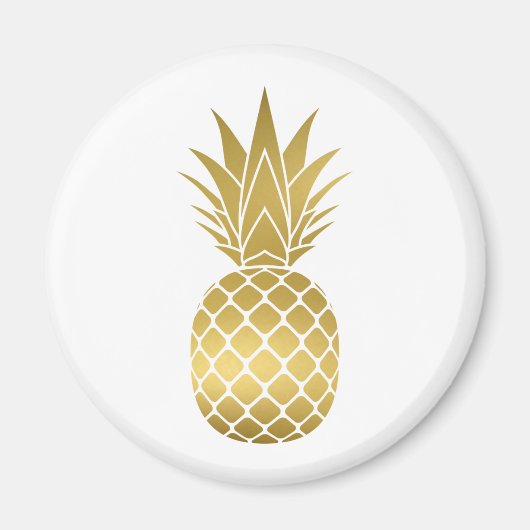 Imitate Gold Ananas Magnet (Vorne)