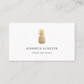 Imitate Gold Ananas Tropical Real Anwesen Agent Visitenkarte (Vorderseite)