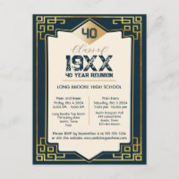 Imitate Gold Art Deco 40 Jahre High School Wieders
