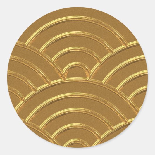 Imitate Gold Art Deco Lounge Umschlag Aufkleber Ge (Vorderseite)