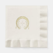 Imitate Gold Art Nouveau Mucha Monogramm erste Tab Serviette (Vorderseite)