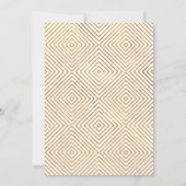 Imitate Gold auf White Just Married Post Wedding E Einladung (Rückseite)