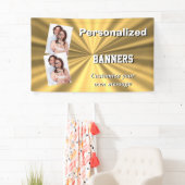 Imitate Gold aus goldfarbenem Metall Banner (Insitu)