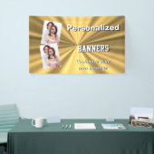 Imitate Gold aus goldfarbenem Metall Banner (Messeveranstaltung)