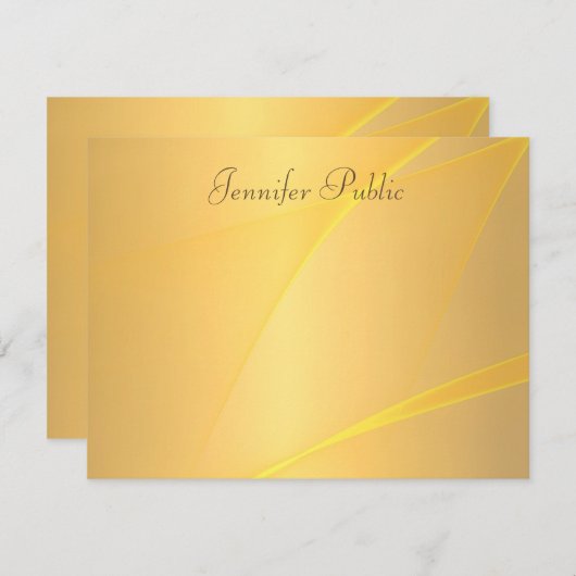 Imitate Gold Background Template gegliedert Skript Mitteilungskarte (Vorne/Hinten)