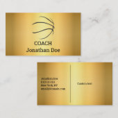 Imitate Gold Basketball-Basketballtrainer Business Visitenkarte (Vorne/Hinten)