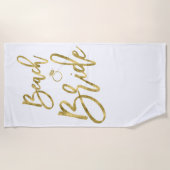 Imitate Gold Beach Bridge mit Umkleidehandtuch Strandtuch (Vorderseite)