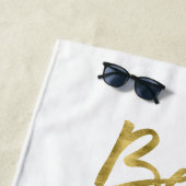 Imitate Gold Beach Bridge mit Umkleidehandtuch Strandtuch (Beispiel)