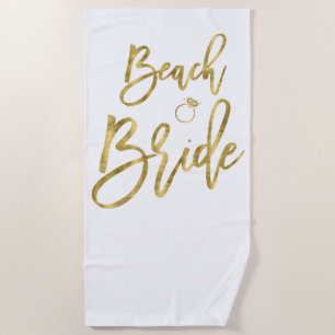 Imitate Gold Beach Bridge mit Umkleidehandtuch Strandtuch