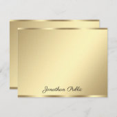 Imitate Gold benutzerdefiniertes, handgeschriebene Mitteilungskarte (Vorne/Hinten)