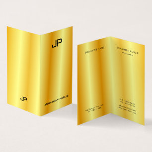 Imitate Gold Beruflich Elegante Moderne Monogram Visitenkarten