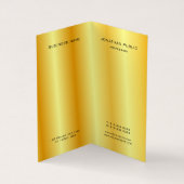Imitate Gold Beruflich Elegante Moderne Monogram Visitenkarten (Innenseite)
