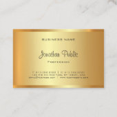 Imitate Gold Beruflich handgeschriebenes Monogramm Visitenkarte (Rückseite)