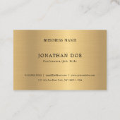 Imitate Gold Berufliche Minimalistische Elegant-Vo Visitenkarte (Rückseite)